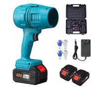 Souffleur de feuilles sans fil avec deux batteries 48 V, puissance turbo pour un nettoyage rapide, idéal pour le retrait de la terrasse, de la pelouse et des débris