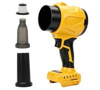 Souffleur de Feuilles sans Fil Compatible avec Batteries Dewalt 20V, Moteur Brushless, Vitesse d’air 60m/s, 2 Buses Incluses, pour Jardin, Terrasse, Voiture, Neige et Poussière (sans Batterie)