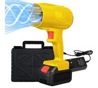 Souffleur de Feuilles sans Fil Industriel, Turbine Souffleuse Puissante à Vitesse Variable, Batterie Rechargeable pour Séchage Voiture, Nettoyage Maison(Yellow,1Battery)