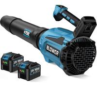 Souffleur de feuilles sans fil (mise à niveau en 2026), 700 CFM | 200 MPH | Souffleuse à feuilles électrique sans balais à 6 vitesses avec 2 batteries de 5,0 Ah et chargeur, souffleuse à neige