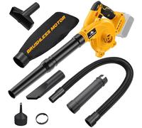 Souffleur de feuilles sans fil pour batterie Dewalt 20 V Max, souffleur électrique de chantier avec moteur sans balais, 6 vitesses variables jusqu'à 180 km/h, souffleur électrique et aspirateur 2 en 1