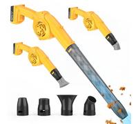 Souffleur de feuilles sans fil pour DeWalt 20 V Max alimenté par batterie (sans batterie) avec 4 buses, souffleur électrique de 250 km/h avec 3 modes de vitesse, mini souffleur à feuilles portable