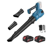 Souffleur de Feuilles sans Fil, Souffleur de Feuilles à Batterie avec Affichage LED, 3 Vitesses, Moteur sans Balais 21 V, 3000 mAh, pour souffler Les Feuilles et la Neige