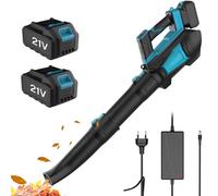 Souffleur de Feuilles,Souffleur de Feuilles sans Fil avec Batterie 2×3,0 Ah et Chargeur,5 Vitesse, 257Km/h,Souffleur Jardin électrique pour souffler Les Feuilles,la Neige et la poussièr (2 Batterie)