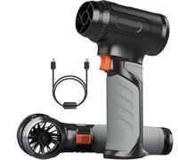 Souffleur de feuilles Souffleur De Feuilles Sans Fil, Plumeau À Air Comprimé Avec Moteur 64mm, Pression Du Vent 1200G, Batterie 3000mAh X 8, 756W pour souffler les feuilles, les sécher, camper