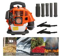 Souffleur de feuilles thermique à dos - Souffleur de feuilles à essence - 52 CC - 550 CFM - 1250W - orange