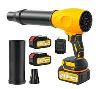 Souffleur de Feuilles Turbo sans Fil 10 000 TR/Min avec Batterie 2 x 21 V pour Le Nettoyage de la terrasse, l'entretien de la pelouse, Les Feuilles et la poussière