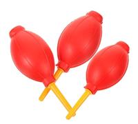 Souffleur de Nettoyage en Latex Manuel Rouge 3 Pièces | Petit Format Compact, Multi-usage, Opération à Main, Adapté au Scénario de Plantation et Greffe de Cils