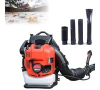 Souffleur Dorsal 4 Temps,Souffleur À Dos Robust Essence 125CC 4 Temps, 1110 CFM 206 MPH, sans Mélange, pour Lutte Incendie, Nettoyage Routes, Graviers, Cadeaux pour Hommes(Red5.5kw)