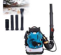 Souffleur Dorsal 4 Temps,Souffleur À Dos Robust Essence 125CC 4 Temps, 1110 CFM 206 MPH, sans Mélange, pour Lutte Incendie, Nettoyage Routes, Graviers, Cadeaux pour Hommes(Blue6kw)
