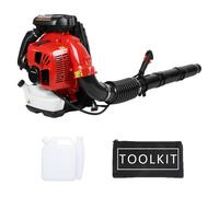 Souffleur dorsal à essence,WILITTO,2 temps de 75.6 cm³,débit d'air de 850 CFM,200 mi/h,réservoir de 2.3 L,rouge,160x50x54cm
