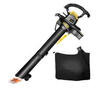 Souffleur électrique 3 en 1 et broyeur à vide | Souffleur de jardin 3800 W avec sac de 40 L et rapport de déchiquetage 16:1 | Pour feuilles, copeaux, poussière, débris et herbe coupée