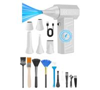 Souffleur électrique 41 m/s, 5 buses interchangeables, 10 brosses de nettoyage, technologie de moteur sans balais pour le séchage, outil d'atelier, souffleur haute vitesse