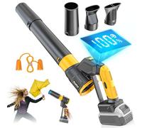 Souffleur électrique compatible avec batterie Dewalt 20 V (non incluse), souffleur portatif sans fil 1000000 tr/min pour l'entretien de la pelouse, 3 vitesses, affichage numérique, portable et léger