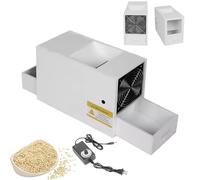 Souffleur électrique d'alimentation pour oiseaux, machine de soufflage de céréales, séparateur de coquille d'alimentation pour oiseaux avec 2 tiroirs, ventilateur à vitesse réglable, séparateur de