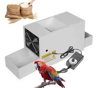 Souffleur Électrique pour Aliments pour Oiseaux, Machine À Vanner Les Grains avec 2 Tiroirs, Vitesse Réglable, Double Ventilateur Haute Puissance, pour Millet, Céréales Diverses, Transformation