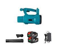 Souffleur Électrique sans Fil 2000W, 6 Vitesses Réglables, Souffleur De Feuilles, Outil De Nettoyage des Feuilles Mortes, Poussière, Neige, Batterie 18V Portable Et LéGer(2 Battery)