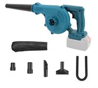 Souffleur électrique sans fil 2200W 2 en 1, Souffleur et Aspirateur, Débit d'air 3.6 m/min, 2 x18V Batterie Makita et 1 chargeur
