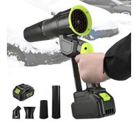 Souffleur Électrique sans Fil 947W - Débit d'air Max 381CFM & Force de Soufflage 1500g, 4 Vitesses - Souffleur Main avec 4 Embouts pour Pelouse, Terrasse, Poussière, Feuilles, Neige Légère 1Battery