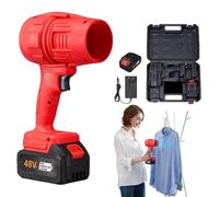 Souffleur électrique sans fil Puissant souffleur Turbo portable à main avec batterie et chargeur pour camping, jardin, ordinateur, patio, pelouse, entrée, maison, voiture, neige