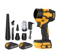 Souffleur et Aspirateur,2-en-1 1200W Compatible avec un Système de Piles Courant,11000Pa/600m/s,7 Accessoires, pour Voiture, PC, Maison,Voiture et Électronique, Élimine Poussière et Débris (A)