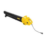 Souffleur et aspirateur de feuilles électrique 3000 W avec fonction turbo broyeur pour cour, jardin, terrasse, allée, léger, avec roues de guidage et sangle de transport