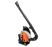 Souffleur Feuilles Thermique 2 Temps, Moteur Essence 63cc 2,7kW, Souffleur Bandoulière Réglable, Autonomie 1h Réservoir 1.8L, Déneigement Jardin Chantier, Anti-Incendie