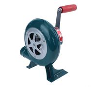 Souffleur mécanique à manivelle pour cheminée, poêle, feu barbecue et camping, construction en fer, opération facile, aucune alimentation nécessaire (80 W)