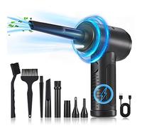 Souffleur PC Souffleur Air Comprimé PC - Nettoyage PC, 100000 TR/Min de Plumeau Air Comprimé à 3 Vitessesavec Lumière LED pour Le Nettoyage de Canapé, Souffleur Voiture, Air Duster (gris)