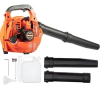 Souffleur portable à 2 temps - 25,4 CC - À essence - Refroidi par air - Avec réservoir de carburant de 0,9 l - 7000 tr/min - Monocylindre pour jardin, entretien de la pelouse, terrasse, soufflage de