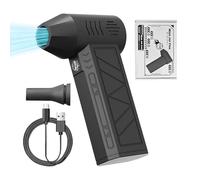 Souffleur portable sans fil pour plumeau - Composant de buse magnétique, matériel de charge USB de dimensions 14,3 x 9,3 x 3,9 cm, construction du flux d'air rotatif, synonyme