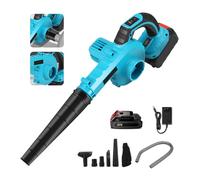 Souffleur Portable sans Fils à Batterie,Souffleur à Feuilles Électrique sans Fil 21V Souffleur à Feuilles Portable à Main,Contrôle à 5 Vitesses,pour Patio, Gazon (1 Batterie)