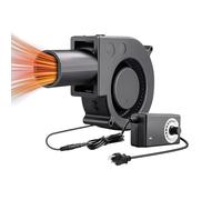 Souffleur pour barbecue - Ventilateur réglable gonflable de 12 V avec régulateur de vitesse variable | Poêle à bois, cheminée, grille, barbecue, fer forgé, camping, cuisine extérieure, ventilation,
