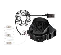 Souffleur Pour Gonflables Ventilateur de remplacement Gonflage Avec Adaptateur 1 .5A Et 3 Lumières LED Décorations Intérieur Extérieur Jardin Fêtes Halloween Noë