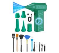 Souffleur professionnel à moteur sans balais 105 000 tr/min 4 vitesses réglables 5 buses rechargeables 4000 mAh Outil de retrait de feuilles avec brosses