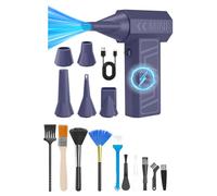 Souffleur professionnel à moteur sans balais 105 000 tr/min 4 vitesses réglables 5 buses rechargeables 4000 mAh Outil de retrait de batterie Souffleur d'air pour le séchage des animaux de compagnie