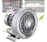 Souffleur Régénératif 220 V/50 Hz, À Canal Latéral, Souffleur À Anneau Vortex Haute Pression Monophasé, for Soufflage d'air Ou Aération des Eaux(550W/0.74HP)