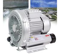 Souffleur Régénératif Puissant 50 Hz, Souffleur À Anneau Vortex Haute Pression en Aluminium, Monophasé Canal Latéral for L'aération des Eaux Usées Aquariums Et Bassins Poissons(370W/0.50HP)