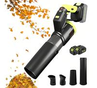Souffleur sans Fil 947W | Flux d'air Puissant 381CFM | 4 Réglages de Vitesse | Sortie Orientable 180° | ABS Léger pour Nettoyer Les Feuilles, Pelouse, Terrasse, Allée, Voiture, Neige 2Battery