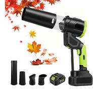 Souffleur sans Fil 947W pour Feuilles/Débris/Neige | 381CFM Haut Débit d'air | 4 Niveaux de Vitesse | Sortie Orientable à 180° | Léger pour Un Nettoyage de Jardin Facile à Une Main 1Battery