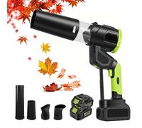 Souffleur sans Fil 947W pour Feuilles/Débris/Neige | 381CFM Haut Débit d'air | 4 Niveaux de Vitesse | Sortie Orientable à 180° | Léger pour Un Nettoyage de Jardin Facile à Une Main 2Battery