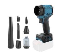 Souffleur sans fil pour batterie Makita 18 V, souffleur de feuilles sans fil 2 en 1 et aspirateur à main, 85 000 tr/min, dépoussiérage d'air comprimé sans balais avec 5 buses pour voiture, maison