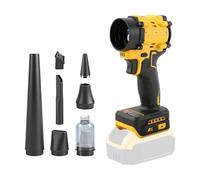 Souffleur sans fil pour Dewalt 18/20 V, aspirateur à main 2 en 1 sans balais 85 000 tr/min avec vitesse réglable et 5 buses pour voiture, maison, bureau, cuisine (sans batterie) (jaune, pour Dewalt)