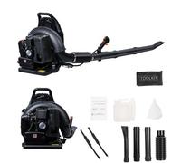 Souffleur Thermique à Dos, 63 cm³ Moteur à Essence 2 Temps 3 CV, Souffleur Feuille Thermique pour Enlèvement Feuilles Mortes Jardinage, Souffleur de Feuilles EB650 (Noir-EB650)