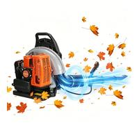 Souffleur Thermique à Dos 63CC 2 Temps, Souffleur Feuille Essence EB650 | 665 CFM, 330 km/h, Moteur 3 CV, Réservoir 1,7 L, Sangles confort, Tube réglable, pour Enlèvement Feuilles Mortes Jardinage