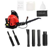 Souffleur Thermique à Dos 63CC, Souffleur de Feuilles Essence avec Harnais, Vitesse Variable, Souffleurs de Feuilles pour Jardin, Deneigement et Nettoyage Extérieur