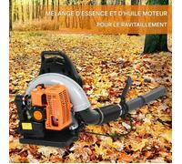 Souffleur thermique a dos 63cm3 professionnel 665CFM haute puissance pour feuilles et neige usage intensif jardin parc