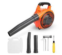 Souffleur Thermique Portable 26CC, Souffleur à Feuilles à Moteur Puissant, Souffleur à Essence pour Jardin (Orange)