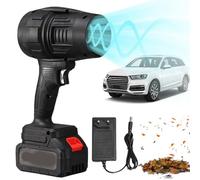 Souffleur Turbo Jet 1050 W, sèche-Linge Portable sans Fil avec Batterie et Chargeur, Vitesse réglable, dépoussiéreur Turbo Super Power pour Le Nettoyage de la terrasse, l'entretien de la pelouse
