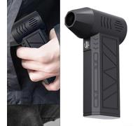 Souffleur turbo sans fil avec 130 000 tr/min, moteur sans balais, charge USB-C, réglage à 4 niveaux, lumière LED, protection contre la surchauffe pour nettoyage de voiture, clavier, camping (4000 mAh)